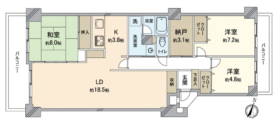 サンロイヤル池田バードヒルズ一号館 間取図(平面図) 間取図(平面図)