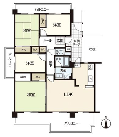 伏尾台A団地 間取図(平面図)