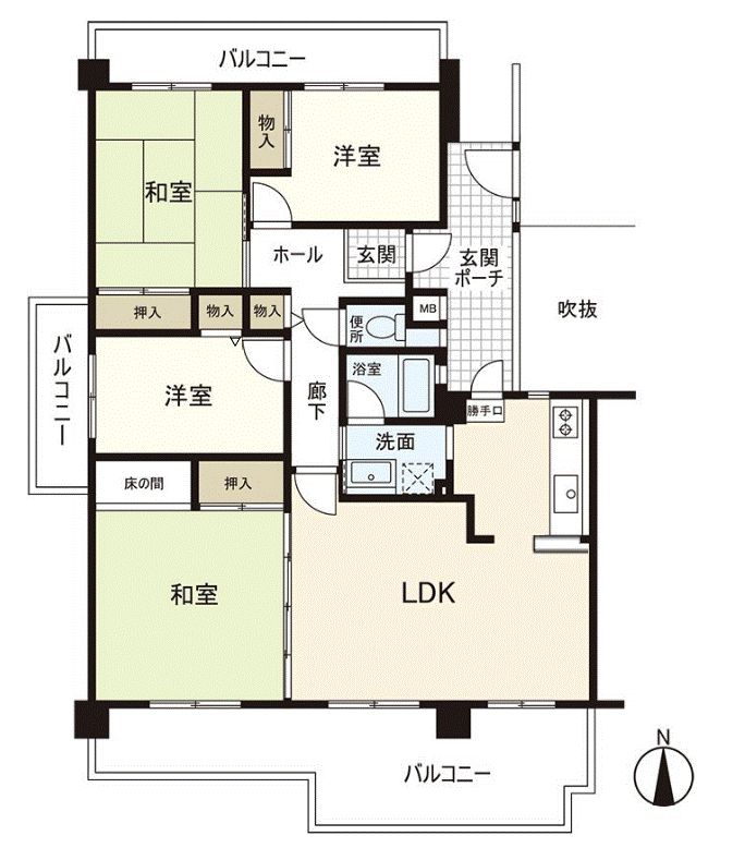 伏尾台A団地 間取図(平面図) 間取図(平面図)