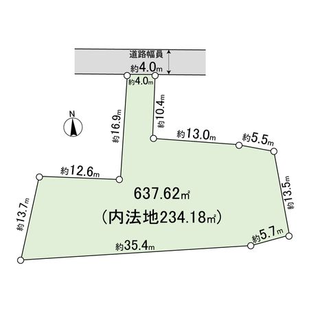 宝塚市野上一丁目【古家有土地】 区画図 宝塚市野上一丁目【古家有土地】 区画図