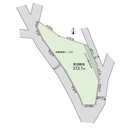 宝塚市山本中1丁目土地【古屋付】 区画図 宝塚市山本中1丁目土地【古屋付】 区画図