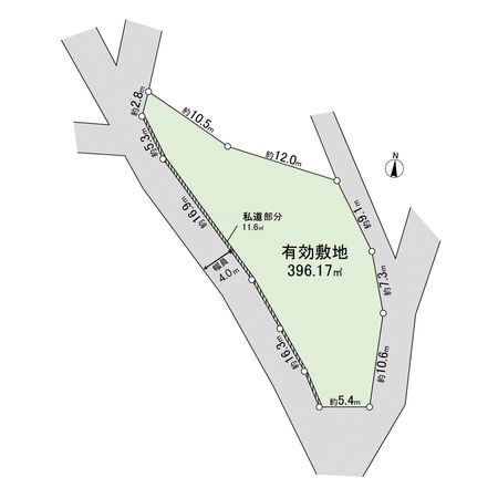 宝塚市山本中1丁目【古家有土地】 区画図 宝塚市山本中1丁目【古家有土地】 区画図