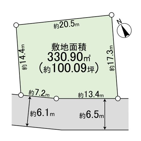 宝塚市桜ガ丘【土地】 区画図