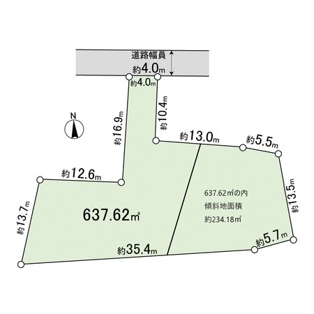 宝塚市野上1丁目【古家有土地】 区画図 宝塚市野上1丁目【古家有土地】 区画図