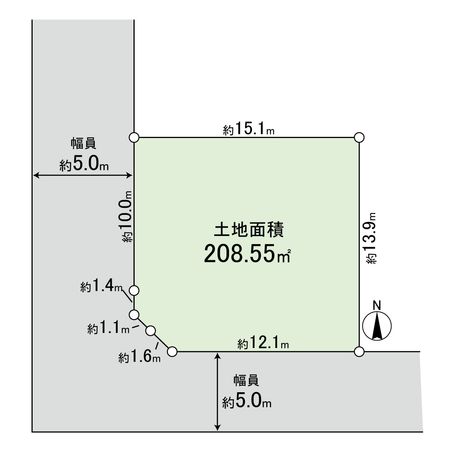 宝塚市仁川高丸3丁目【土地】 区画図
