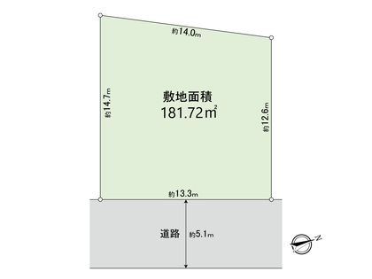 西宮市青葉台2丁目【土地】 区画図
