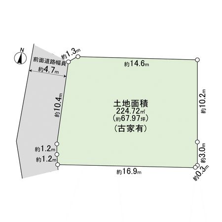 宝塚市川面6丁目【土地(古家有)】 区画図 宝塚市川面6丁目【土地(古家有)】 区画図