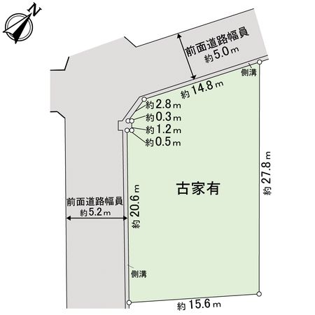 宝塚市ゆずり葉台2丁目【古家有土地】 区画図 宝塚市ゆずり葉台2丁目【古家有土地】 区画図