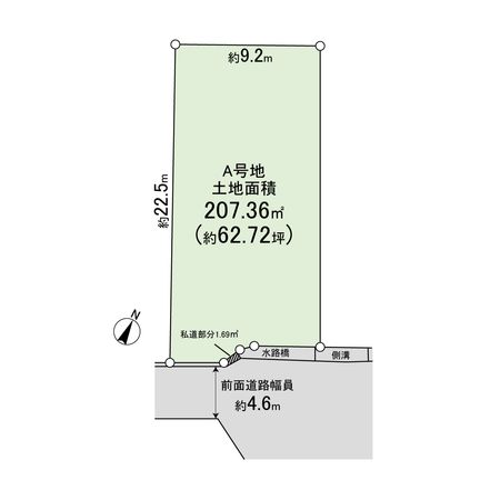 宝塚市野上3丁目【土地】A号地 区画図 宝塚市野上3丁目【土地】A号地 区画図