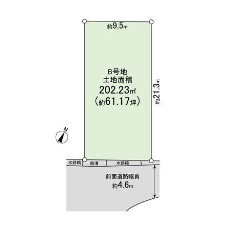宝塚市野上3丁目【土地】B号地 区画図 宝塚市野上3丁目【土地】B号地 区画図