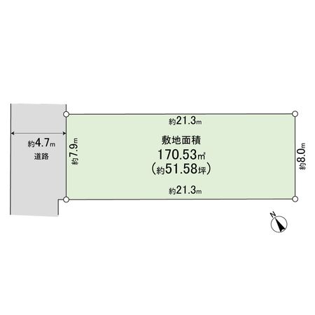 宝塚市千種4丁目【土地】2号地 区画図