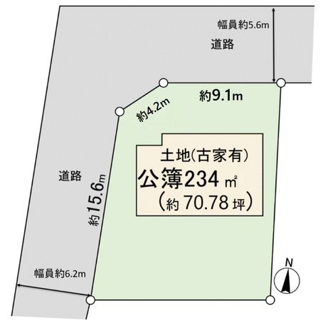 宝塚市清荒神5丁目【古家有土地】 区画図 宝塚市清荒神5丁目【古家有土地】 区画図