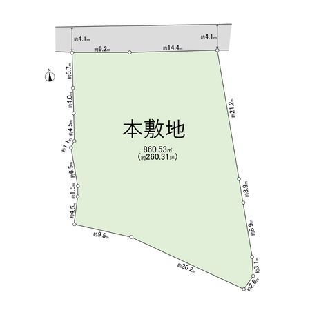 宝塚市米谷1丁目【土地】 区画図