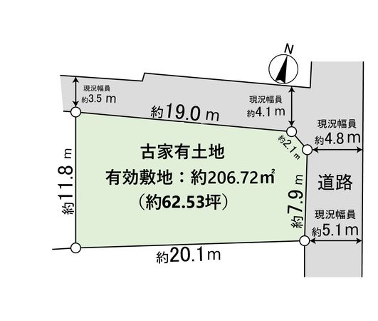 山本台一丁目【古家有土地】 区画図 山本台一丁目【古家有土地】 区画図