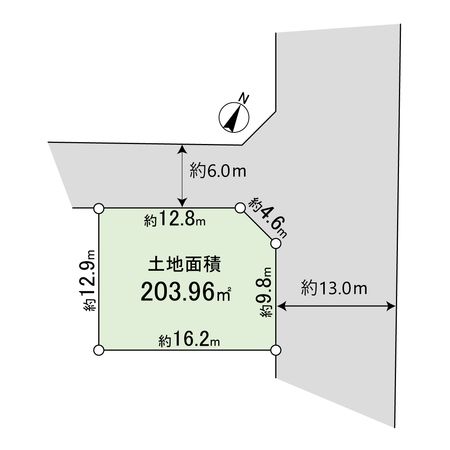 宝塚市中山五月台4丁目【土地(古家有)】 区画図