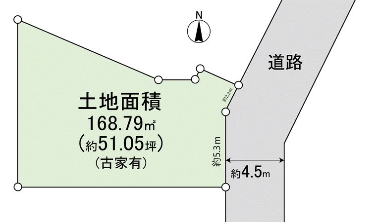 宝塚市千種四丁目【古家有土地】 区画図 宝塚市千種四丁目【古家有土地】 区画図