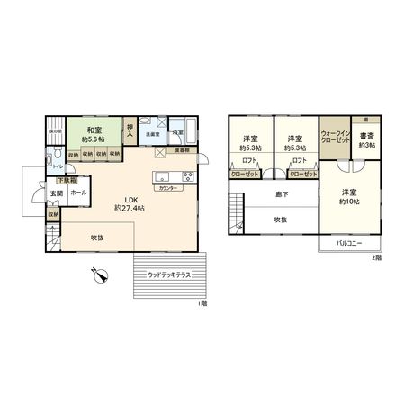 宝塚市山手台西4丁目【戸建】 間取図(平面図) 宝塚市山手台西4丁目【戸建】 間取図(平面図)