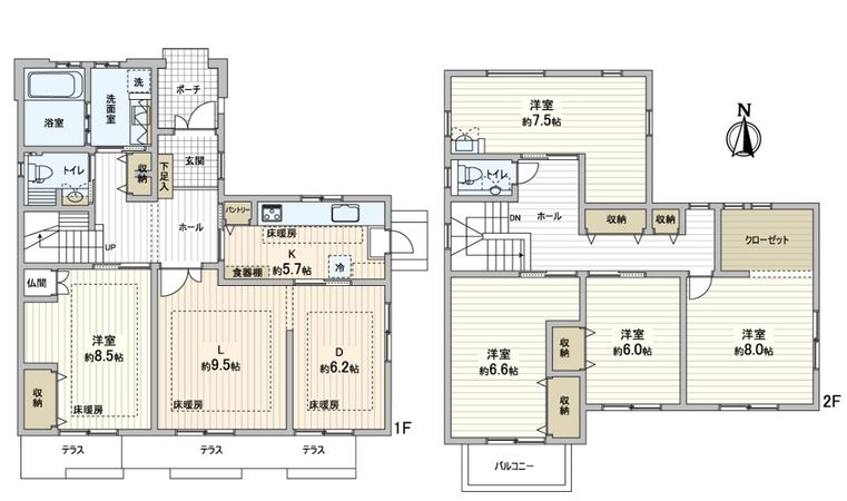 宝塚市山手台東3丁目【戸建】 間取図(平面図)