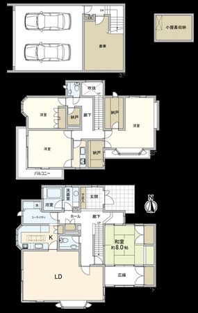 宝塚市売布きよしガ丘【戸建】 間取図(平面図)