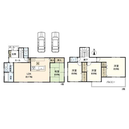 西宮市生瀬高台【戸建】 間取図(平面図) 西宮市生瀬高台【戸建】 間取図(平面図)
