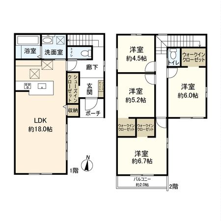 宝塚市末成町【新築戸建】 間取図(平面図)