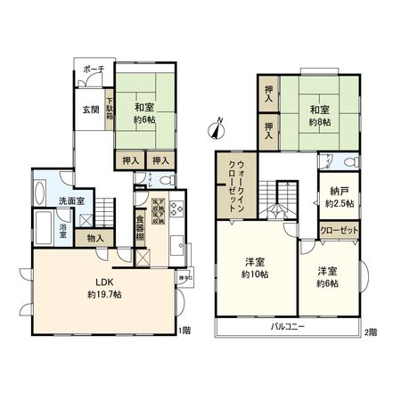 宝塚市野上4丁目【戸建】 間取図(平面図) 宝塚市野上4丁目【戸建】 間取図(平面図)