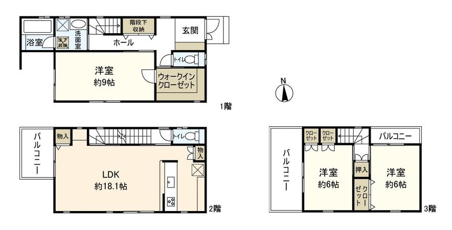 尼崎市名神町3丁目【戸建】 間取図(平面図)