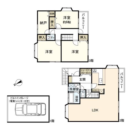 宝塚市川面5丁目【戸建】 間取図(平面図)