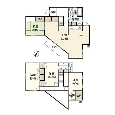 宝塚市仁川高丸2丁目【戸建】 間取図(平面図)