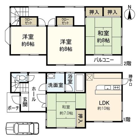 宝塚市売布4丁目【戸建】 間取図(平面図) 間取図(平面図)