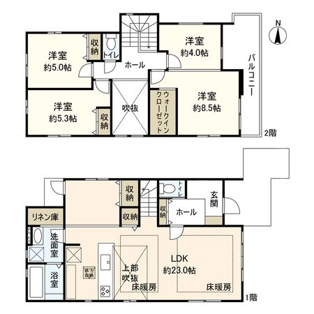 宝塚市宝梅2丁目【新築戸建】 間取図(平面図)