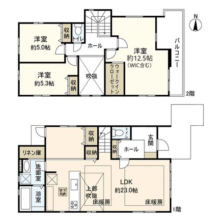 宝塚市宝梅2丁目【新築戸建】 間取図(平面図) 宝塚市宝梅2丁目【新築戸建】 間取図(平面図)