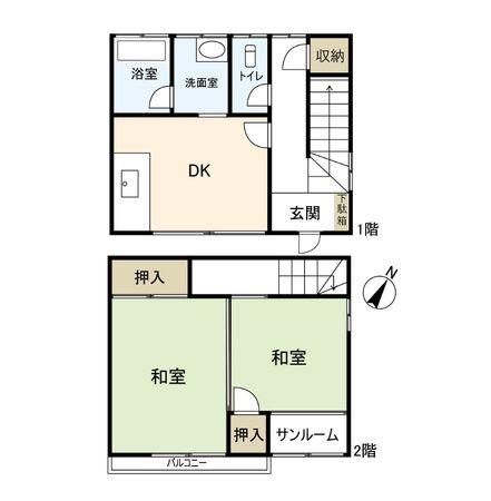 西宮市名塩木之元【テラスハウス】 間取図(平面図)