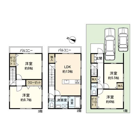 宝塚市高松町【戸建】 間取図(平面図)