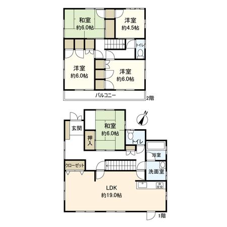 西宮市北六甲台3丁目【戸建】 間取図(平面図) 西宮市北六甲台3丁目【戸建】 間取図(平面図)