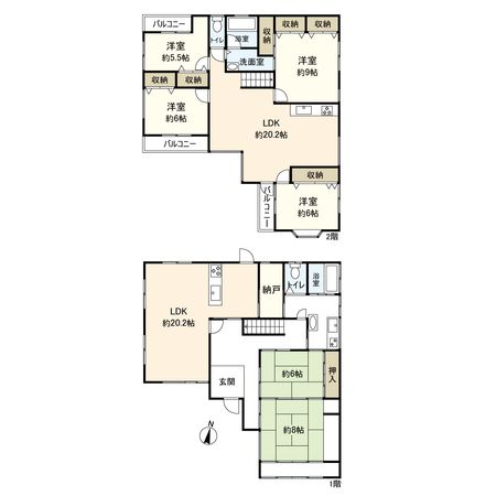 西宮市東山台2丁目【戸建】 間取図(平面図) 間取図(平面図)