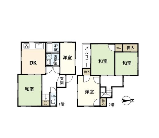 西宮市名塩3丁目【戸建】 間取図(平面図)