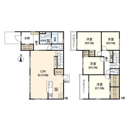 宝塚市御殿山4丁目【新築戸建】 間取図(平面図)