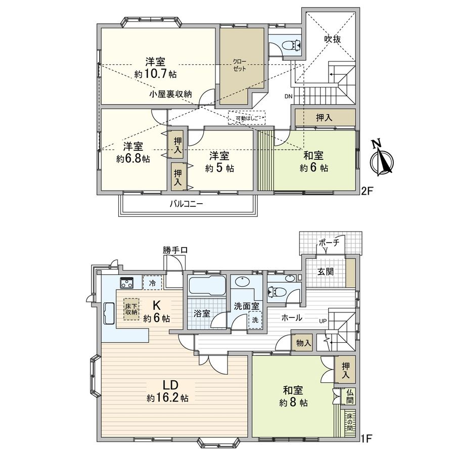 西宮市名塩南台2丁目【戸建】 間取図(平面図) 間取図(平面図)