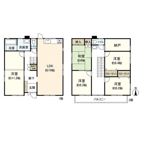 宝塚市御殿山2丁目【戸建】 間取図(平面図) 宝塚市御殿山2丁目【戸建】 間取図(平面図)