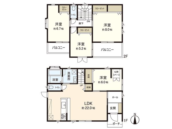 西宮市名塩さくら台2丁目【戸建】 間取図(平面図) 西宮市名塩さくら台2丁目【戸建】 間取図(平面図)