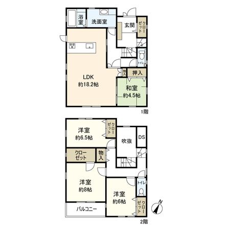 宝塚市泉ガ丘【戸建】 間取図(平面図) 宝塚市泉ガ丘【戸建】 間取図(平面図)