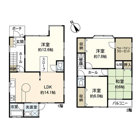 宝塚市安倉南4丁目【戸建】 間取図(平面図) 宝塚市安倉南4丁目【戸建】 間取図(平面図)