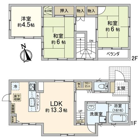 三田市西山二丁目【戸建】 間取図(平面図) 間取図(平面図)