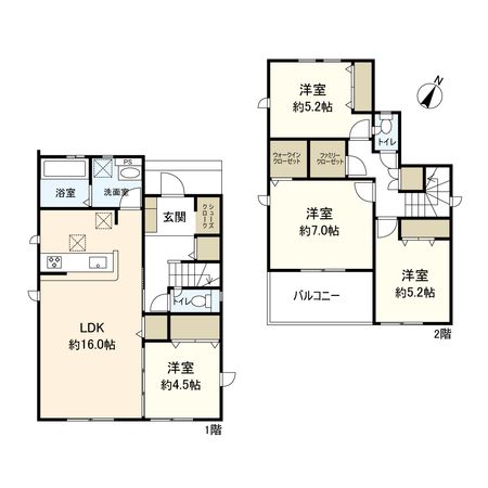 宝塚市安倉南4丁目4号棟【新築戸建】 間取図(平面図)