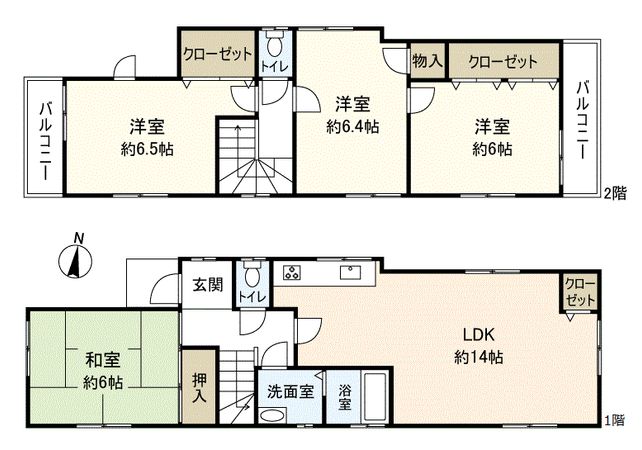 宝塚市青葉台一丁目【戸建】 間取図(平面図) 宝塚市青葉台一丁目【戸建】 間取図(平面図)