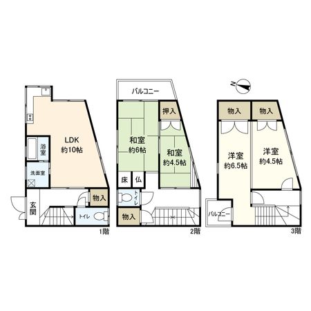 宝塚市安倉中2丁目【戸建】 間取図(平面図) 宝塚市安倉中2丁目【戸建】 間取図(平面図)