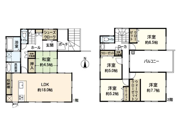 宝塚市御殿山3丁目【戸建】 間取図(平面図) 宝塚市御殿山3丁目【戸建】 間取図(平面図)