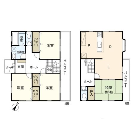宝塚市長寿ガ丘【戸建】 間取図(平面図) 宝塚市長寿ガ丘【戸建】 間取図(平面図)