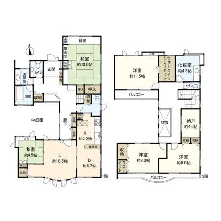 宝塚市御殿山2丁目【戸建】 間取図(平面図) 宝塚市御殿山2丁目【戸建】 間取図(平面図)
